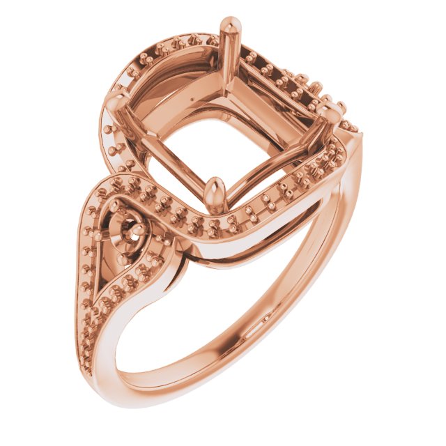 Three-Stone Halo-Style Engagement Ring