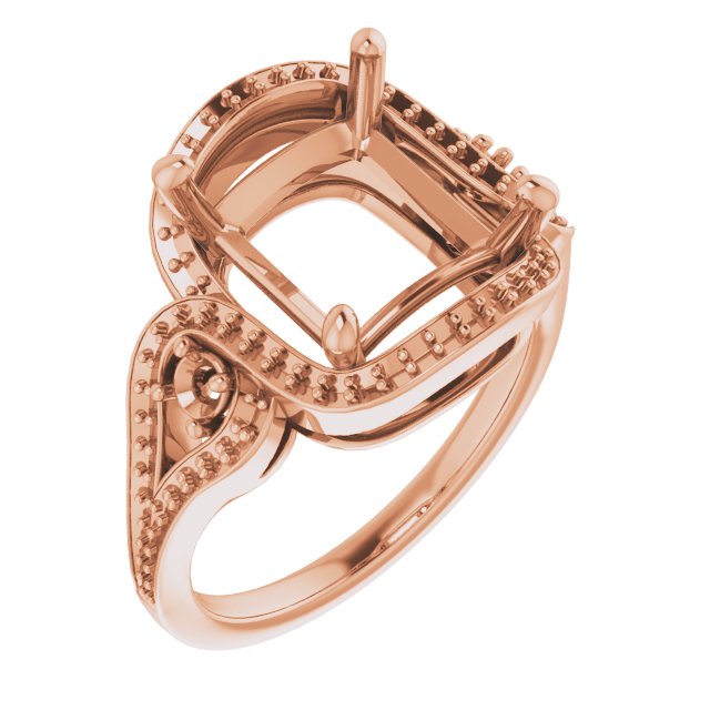 Three-Stone Halo-Style Engagement Ring