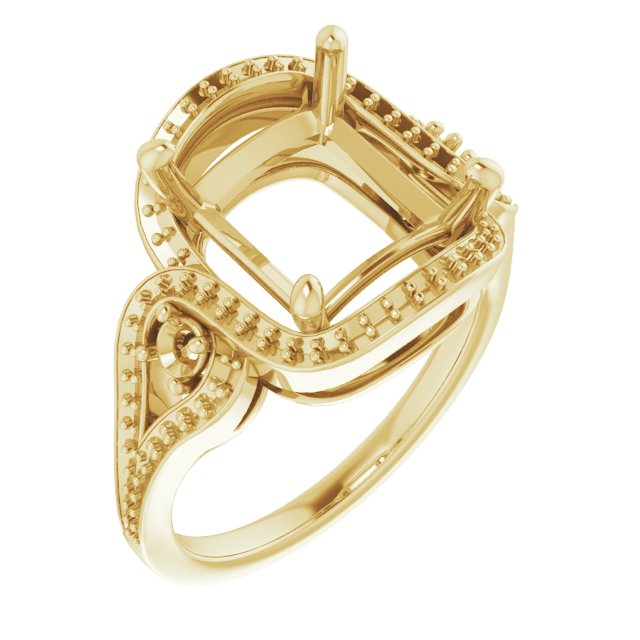 Three-Stone Halo-Style Engagement Ring