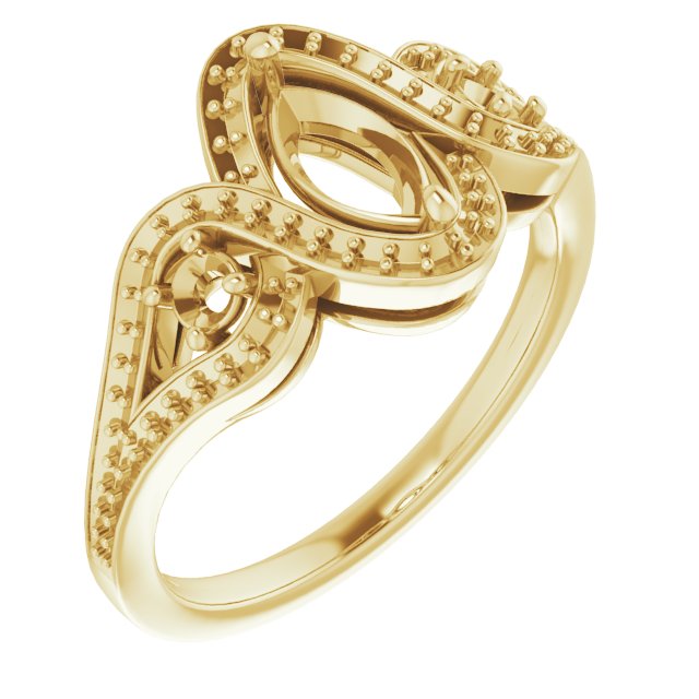 Three-Stone Halo-Style Engagement Ring