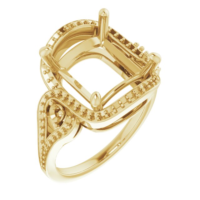 Three-Stone Halo-Style Engagement Ring