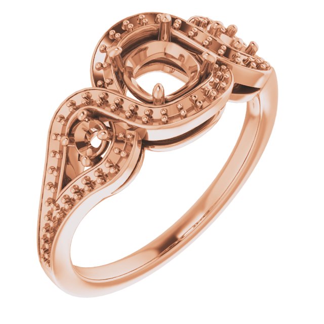 Three-Stone Halo-Style Engagement Ring