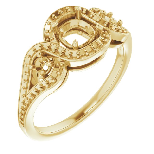 Three-Stone Halo-Style Engagement Ring