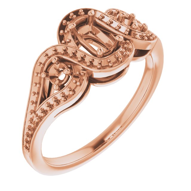 Three-Stone Halo-Style Engagement Ring