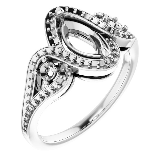 Three-Stone Halo-Style Engagement Ring
