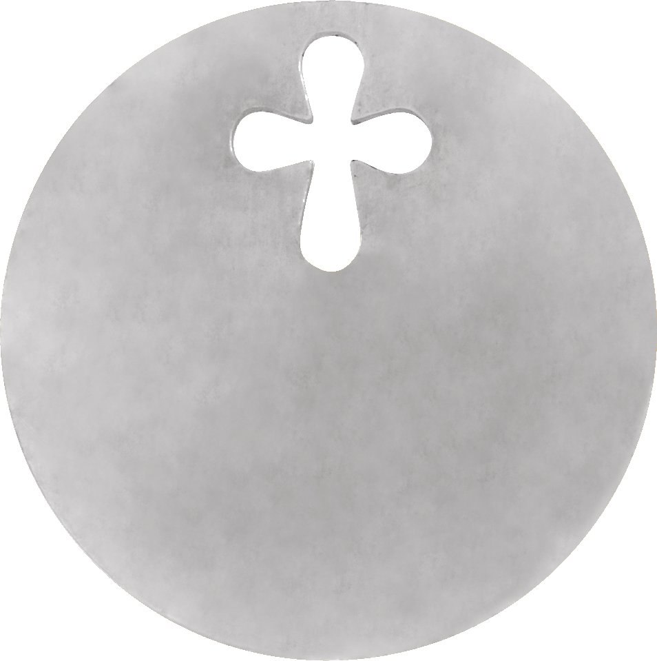Engravable Pierced Cross Dangle