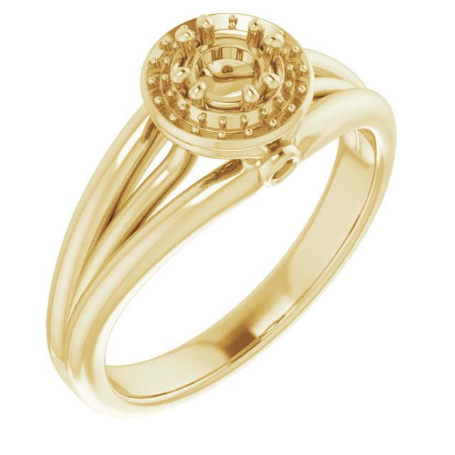 Sculptural Halo-Style Ring