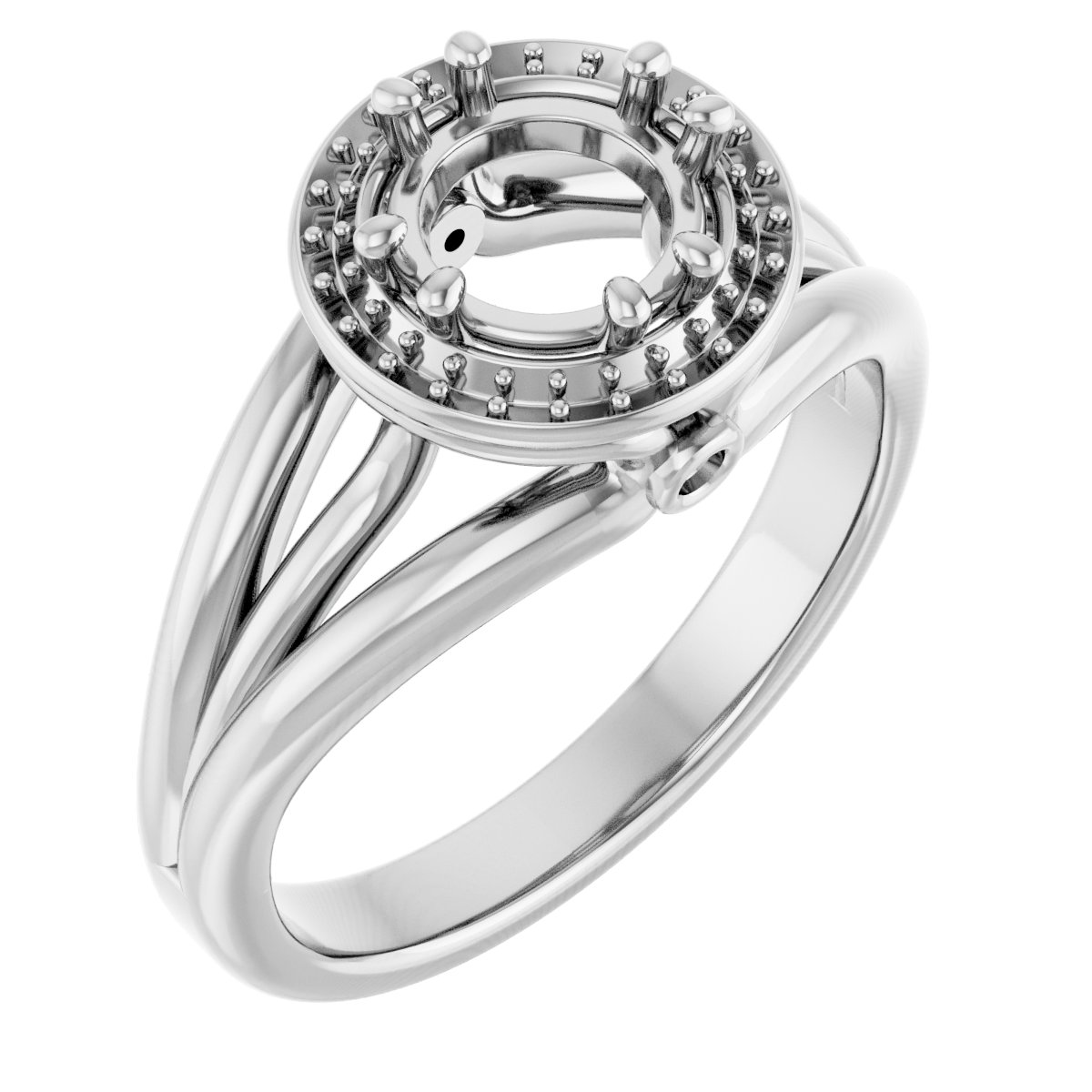 Sculptural Halo-Style Ring