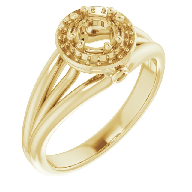 Sculptural Halo-Style Ring