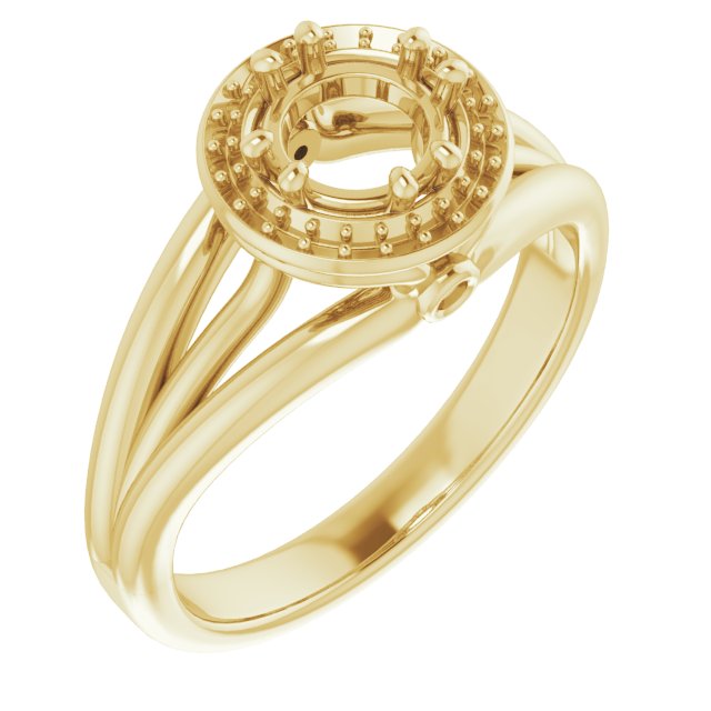 Sculptural Halo-Style Ring