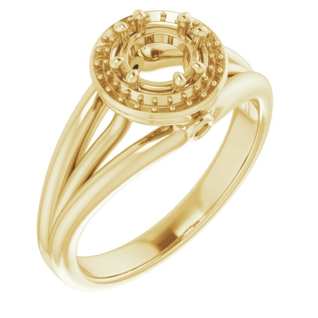 Sculptural Halo-Style Ring