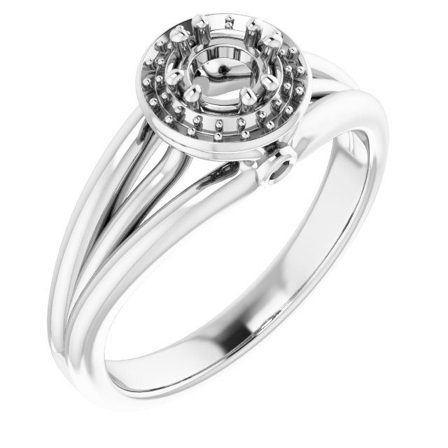 Sculptural Halo-Style Ring