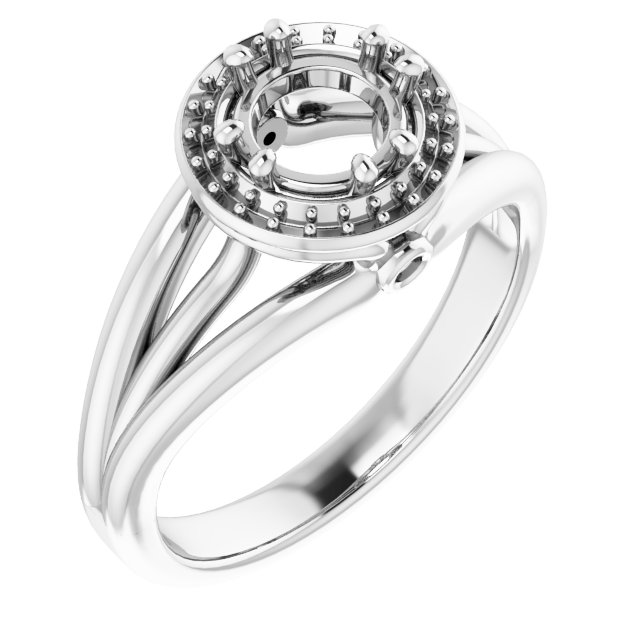 Sculptural Halo-Style Ring