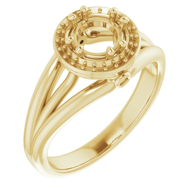 Sculptural Halo-Style Ring
