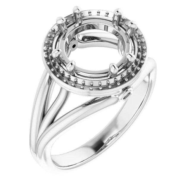 Sculptural Halo-Style Ring