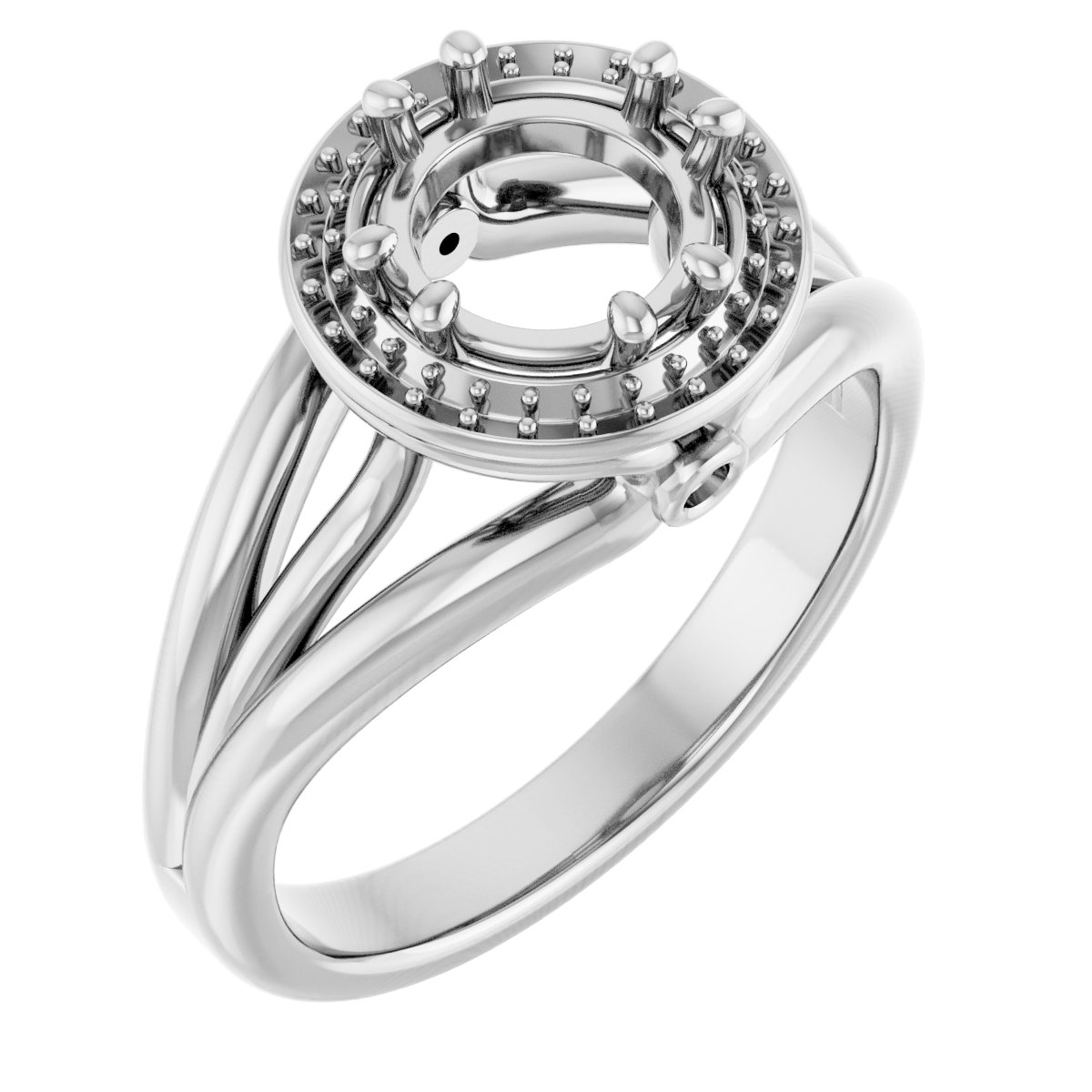 Sculptural Halo-Style Ring