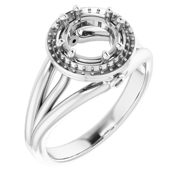 Sculptural Halo-Style Ring