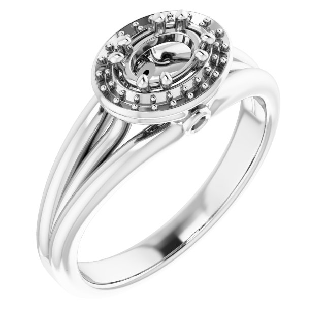 Sculptural Halo-Style Ring