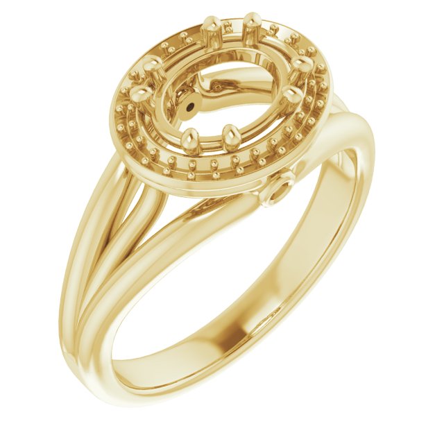 Sculptural Halo-Style Ring