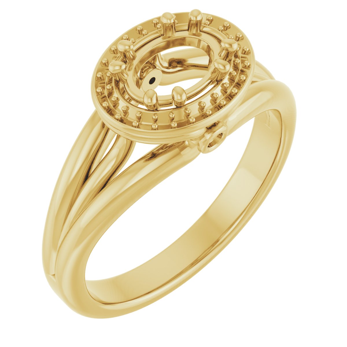 Sculptural Halo-Style Ring