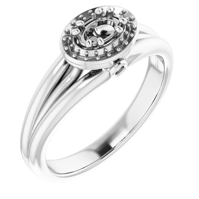 Sculptural Halo-Style Ring