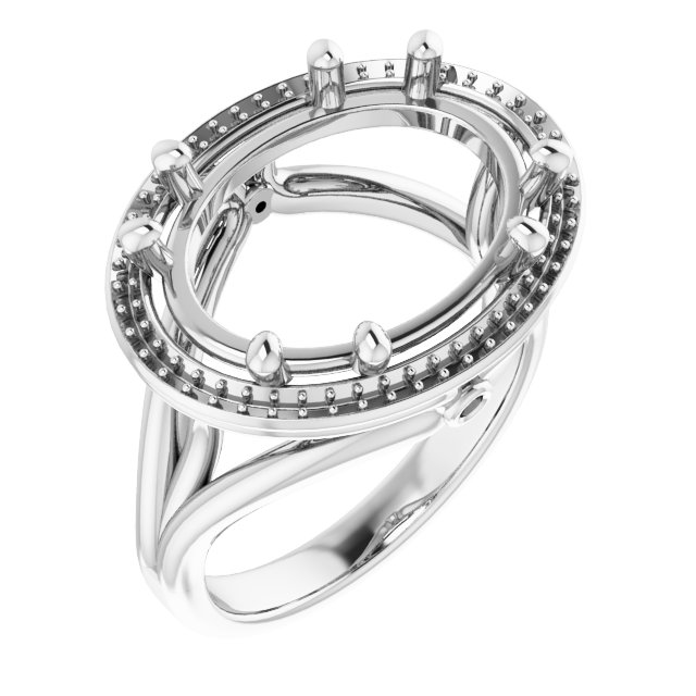 Sculptural Halo-Style Ring