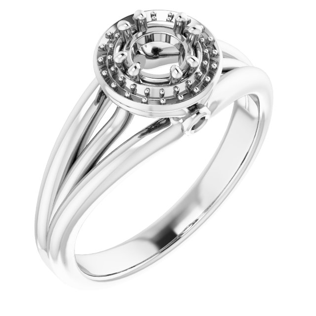 Sculptural Halo-Style Ring