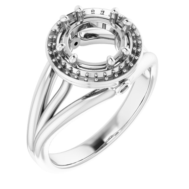 Sculptural Halo-Style Ring