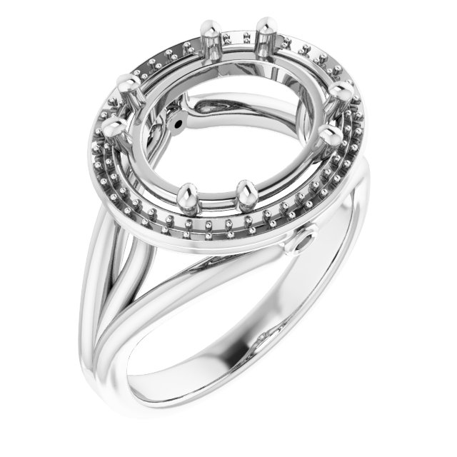 Sculptural Halo-Style Ring