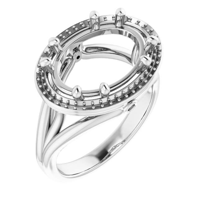 Sculptural Halo-Style Ring