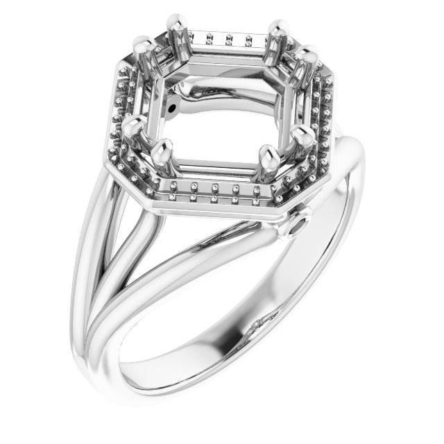 Sculptural Halo-Style Ring