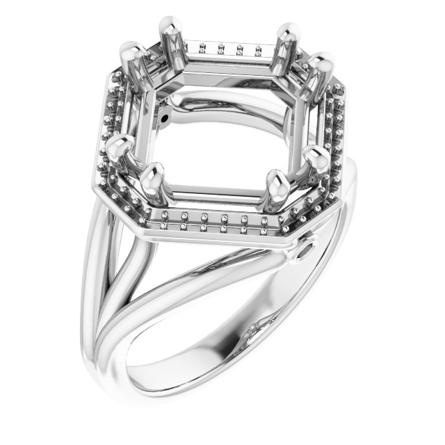 Sculptural Halo-Style Ring