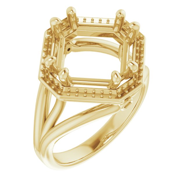 Sculptural Halo-Style Ring