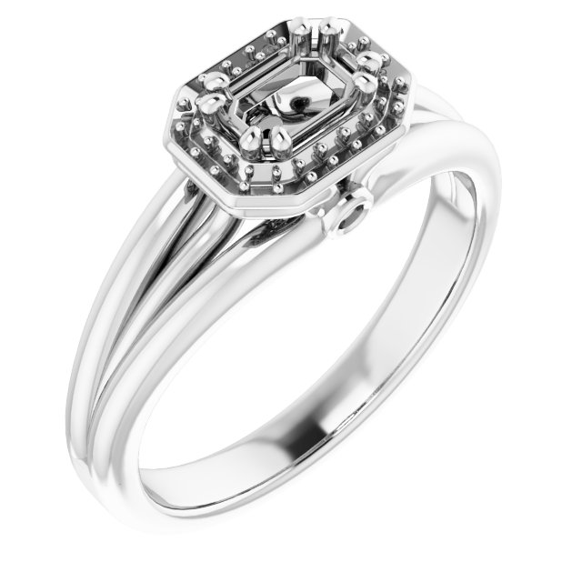 Sculptural Halo-Style Ring