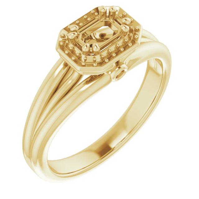 Sculptural Halo-Style Ring