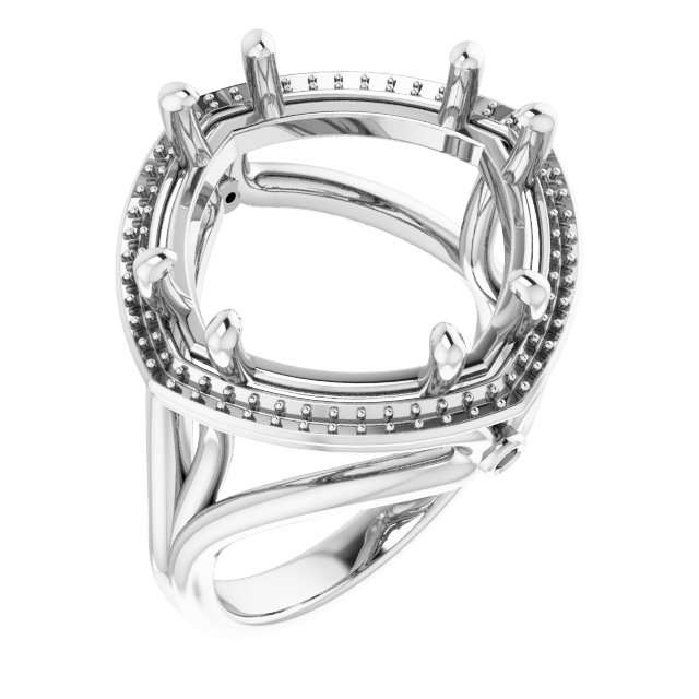 Sculptural Halo-Style Ring