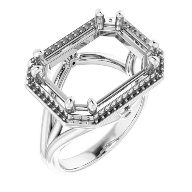 Sculptural Halo-Style Ring