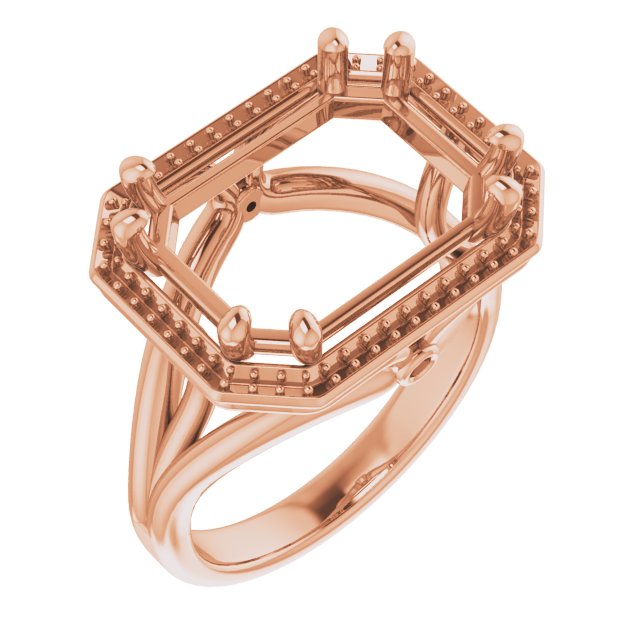 Sculptural Halo-Style Ring