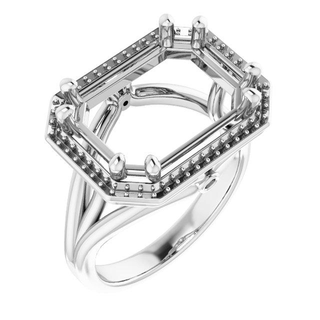 Sculptural Halo-Style Ring