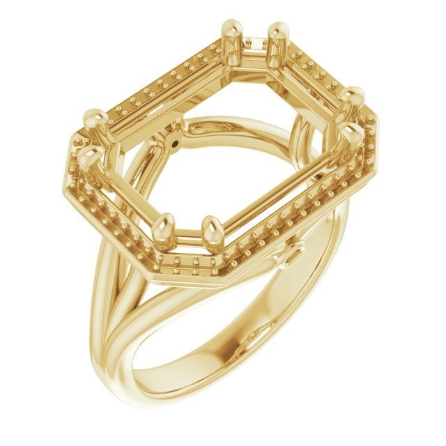 Sculptural Halo-Style Ring