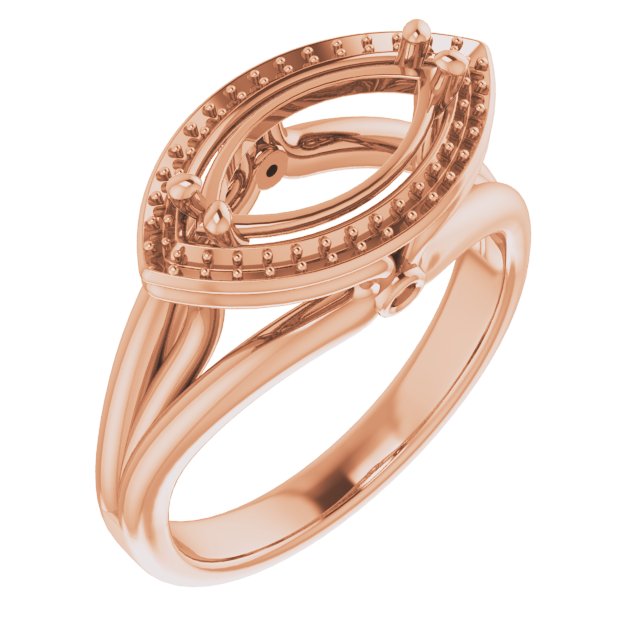 Sculptural Halo-Style Ring