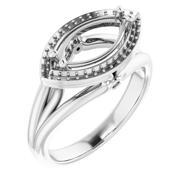 Sculptural Halo-Style Ring