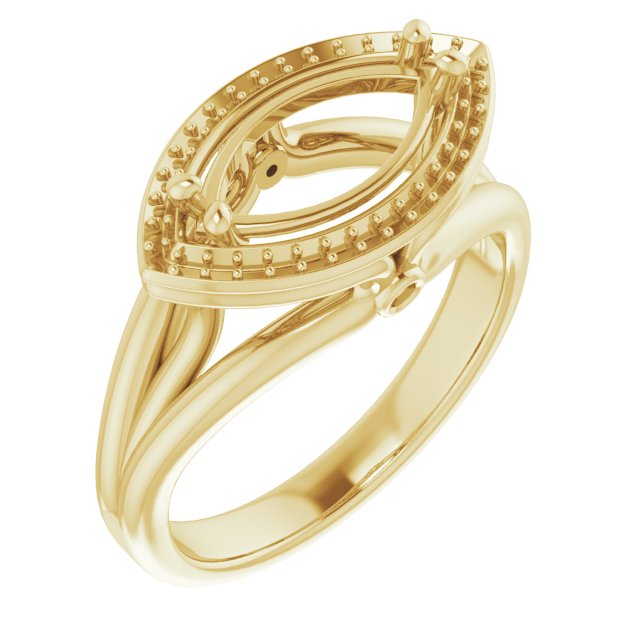 Sculptural Halo-Style Ring