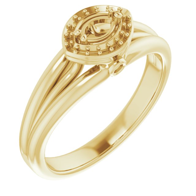 Sculptural Halo-Style Ring