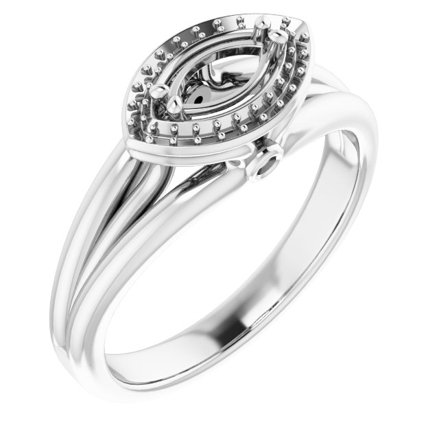 Sculptural Halo-Style Ring