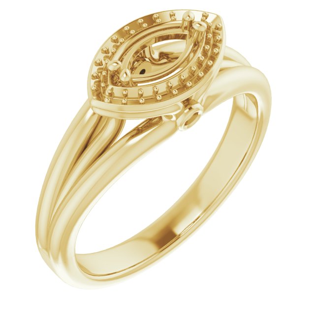 Sculptural Halo-Style Ring
