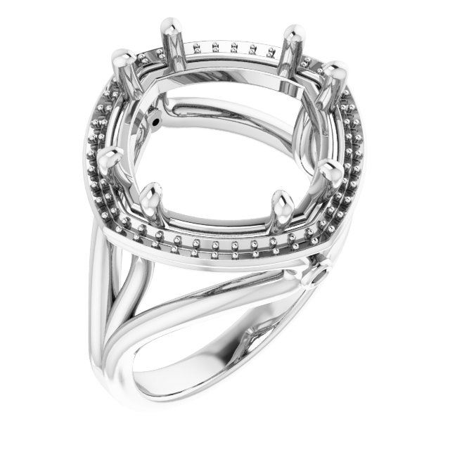 Sculptural Halo-Style Ring