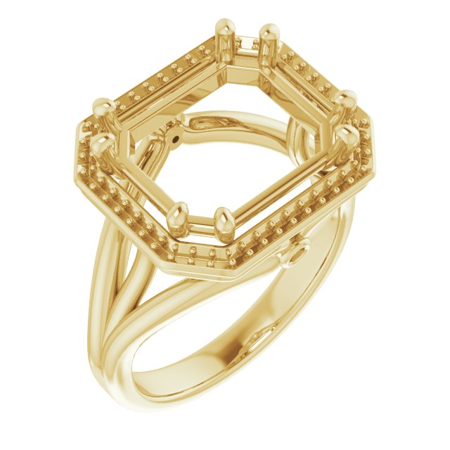 Sculptural Halo-Style Ring