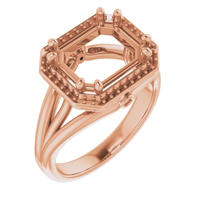 Sculptural Halo-Style Ring