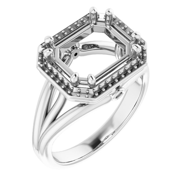 Sculptural Halo-Style Ring